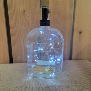 Woodford Reserve Kentucky Bourbon Empty Whiskey Bottle 750ml With Lights Bar